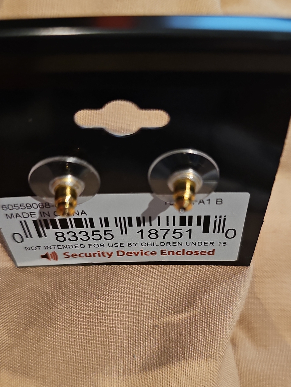 Napier Gold Tone Cubic Zirconia Open Loop Button Earrings Women's OS New - Picture 7 of 7